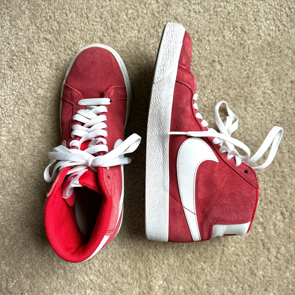 Nike Red and White Sneakers